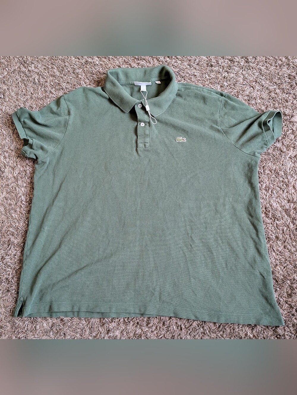 NWOT Lacoste Green Slim Fit Cotton Logo Polo Shirt Men's 3XL